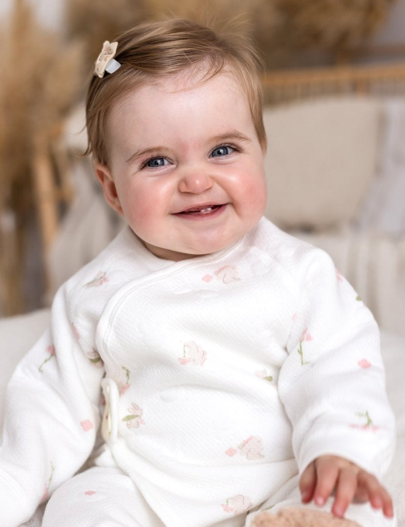 The Snuggle Bun Boucle Wrap Baby Grow Romper - Cozy Crew Club