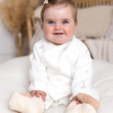 The Snuggle Bun Boucle Wrap Baby Grow Romper