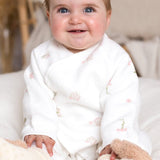 The Snuggle Bun Boucle Wrap Baby Grow Romper - Cozy Crew Club