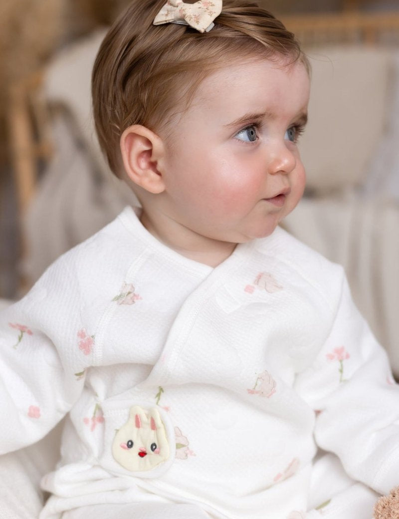 The Snuggle Bun Boucle Wrap Baby Grow Romper - Cozy Crew Club