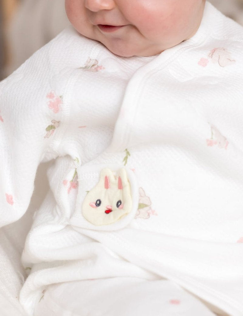 The Snuggle Bun Boucle Wrap Baby Grow Romper - Cozy Crew Club