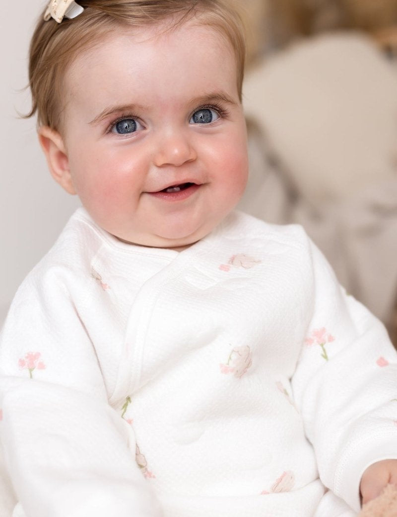 The Snuggle Bun Boucle Wrap Baby Grow Romper - Cozy Crew Club
