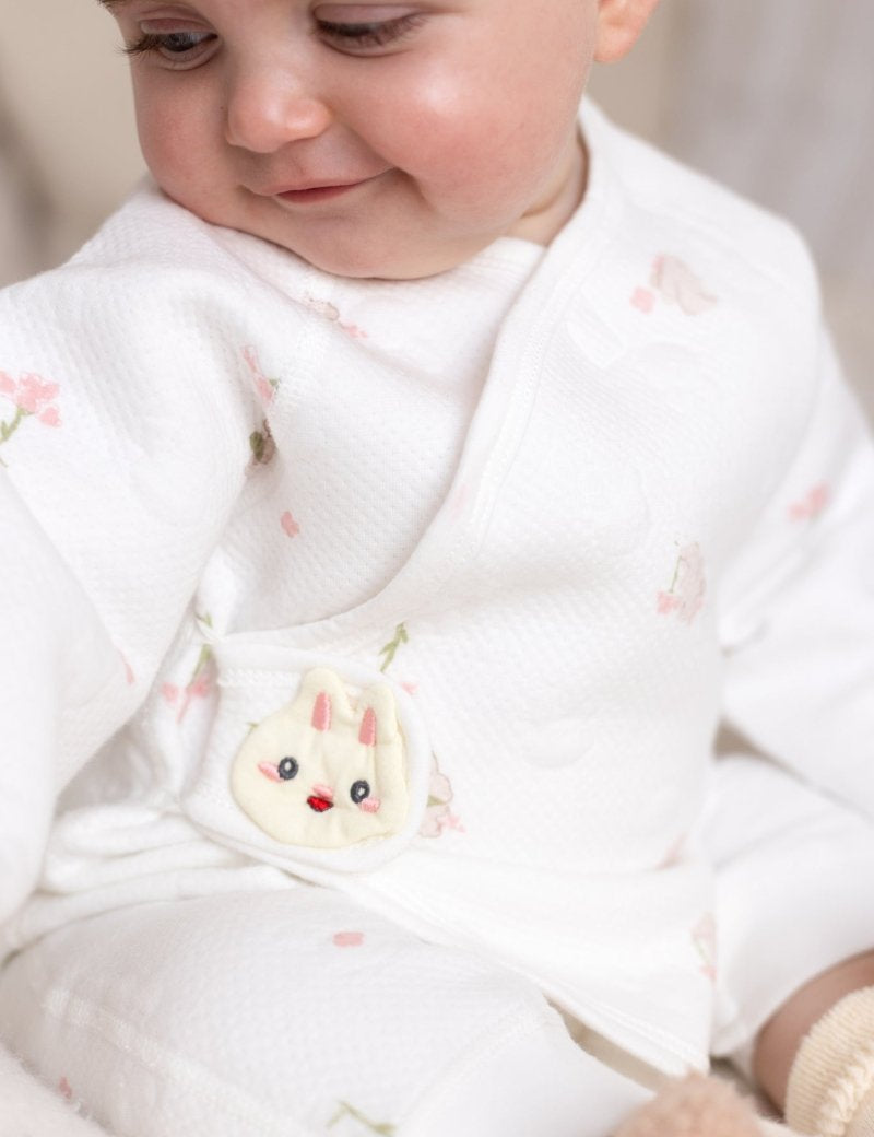 The Snuggle Bun Boucle Wrap Baby Grow Romper - Cozy Crew Club