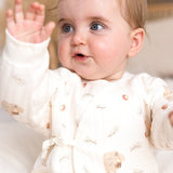 The Woodland Bear Boucle Wrap Baby Grow Romper - Cozy Crew Club