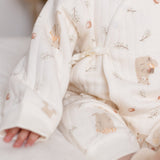The Woodland Bear Boucle Wrap Baby Grow Romper