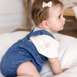 Baby Embroidered Bear Denim Dungarees