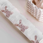 The Bunny Muslin Blanket Swaddle - Cozy Crew Club