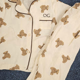 Sample Sale - The Bear Pyjamas 2-3Y - 'OG' initials with black thread with flecks of brown thread