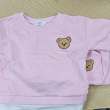 Sample Sale - 12-18m Pink tracksuit - 'Amari' in white thread