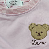 Sample Sale - 0-6 month Pink tracksuit - 'Zara' Brown thread with White thread coming through the front