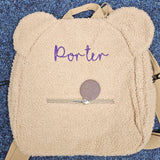 Sample Sale - Creme backpack 'Porter' in Purple thread