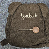 Sample Sale - Black backpack 'Yakub' in white thread