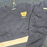 Sample Sale - 6-12month Navy Tracksuit - 'Layden' White thread