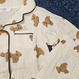 Sample Sale - 18-24month Bear Pjs with 'LS' initials in Rose gold thread