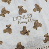 Sample Sale - Bear Frill Swaddle - 'Denley Houghton' - Gold thread