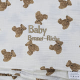 Sample Sale - Bear Swaddle - 'Baby Bennet-Riche' - Gold thread