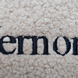 Sample Sale - Creme backpack 'Vernon' in Black thread thread unravelling on the 'O' as seen in photos
