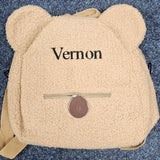 Sample Sale - Creme backpack 'Vernon' in Black thread thread unravelling on the 'O' as seen in photos