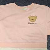 Sample Sale - 0-6m Pink tracksuit - 'Neveah' in Brown thread