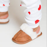 The Fur Slippers Beige, Brown or Pink - Cozy Crew Club