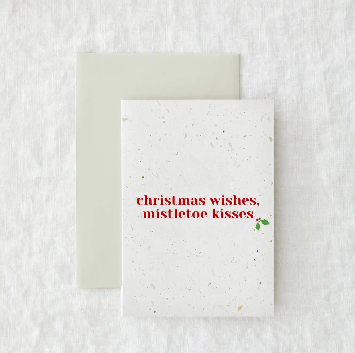 Christmas Wishes Mistletoe Kisses Gift Card