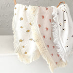 The Tassel Blanket Swaddle (Multiple Prints) - Cozy Crew Club