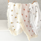 The Tassel Blanket Swaddle (Multiple Prints) - Cozy Crew Club