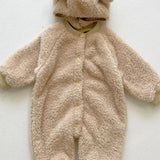 The Fur Bear Knitted Hooded Pramsuit - Cozy Crew Club