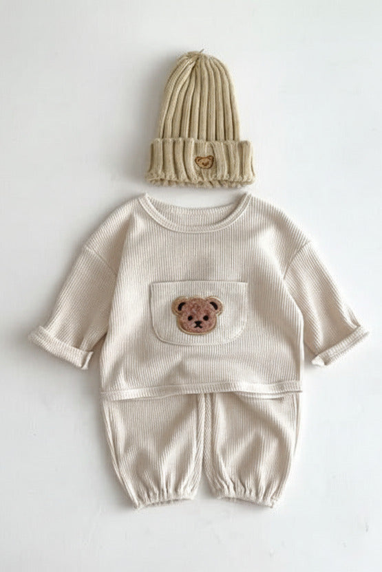 The Waffle Bear Tracksuit Cozy Crew Club Tracksuits mora-uk.myshopify.com the-waffle-bear-tracksuit Waffle White / 0-6 M TWBT-06W 10off, 20off, allproducts, aw23, baby, bear, bear collection, bear print, BFCM-20, BFCM-25, BFCM20, china, CHRISTMAS20, clothing, happy bear, LINECARD, new in, nightwear, nonpersonalised, PADDY10, WINTER20, zero