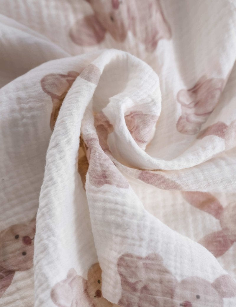 The Bunny Muslin Blanket Swaddle - Cozy Crew Club