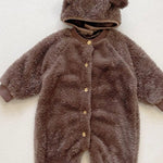 The Fur Bear Knitted Hooded Pramsuit - Cozy Crew Club