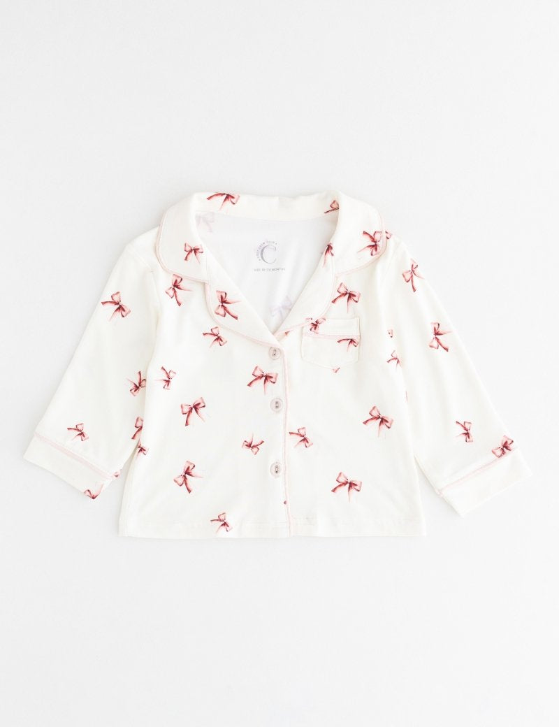 Mini COZY Rosy Ribbon Pyjamas Set - Cozy Crew Club