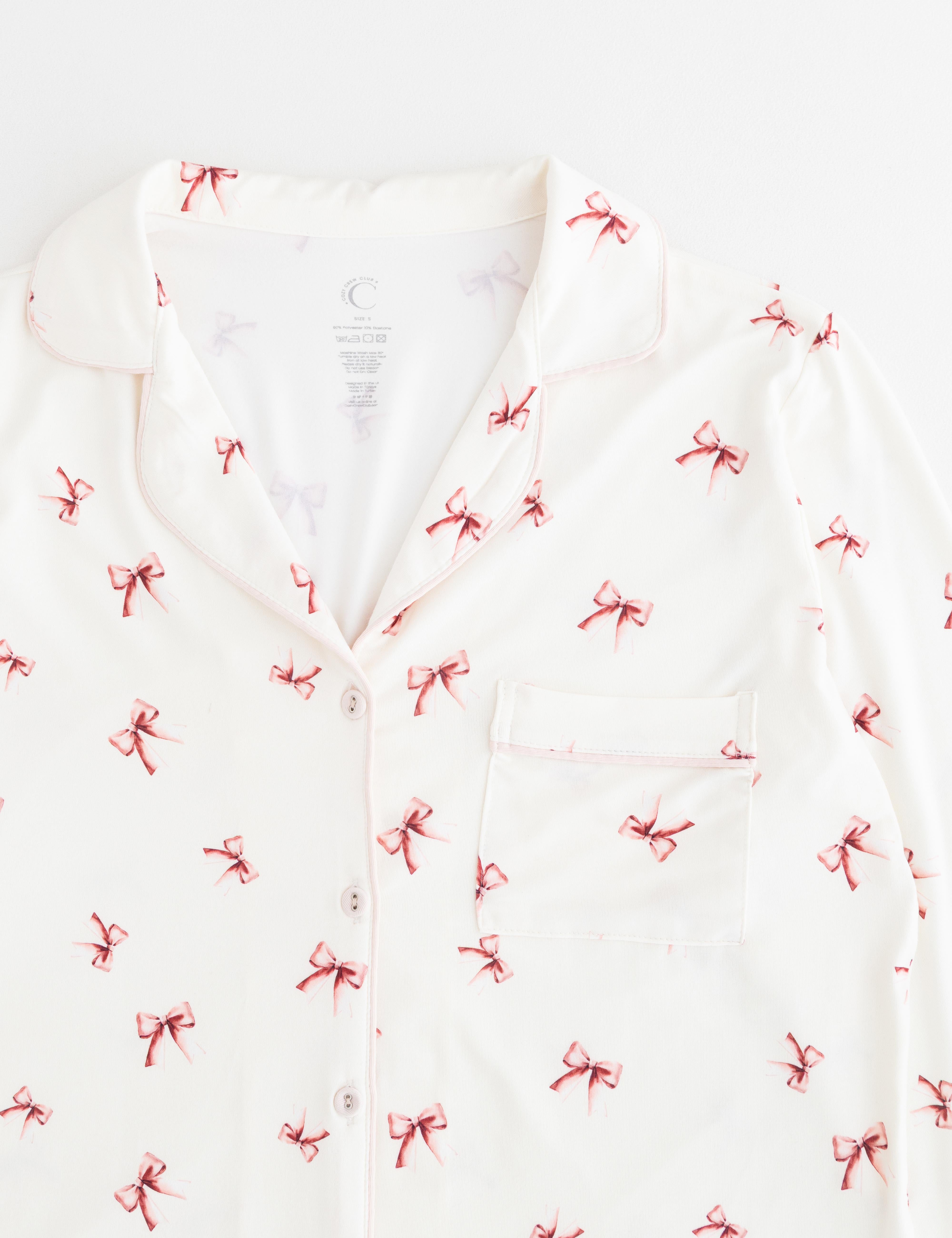 Adult COZY Rosy Ribbon Pyjamas Cozy Crew Club Pyjamas mora-uk.myshopify.com adult-cozy-rosy-ribbon-pyjamas   adult, allproducts, baby pajamas, bear, bear pj, bear pyjamas, BFCM-EXTRA20, BFCM-NEW20, bow, CHILDSPLAY, embroidery, LINECARD, new in, nightwear, nonpersonalised, PADDY20, pajamas, pj, pjs, pyjamas, soft, specialtag, ultracozy, zero