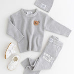 The Cozy Cub Knit Set Grey - Cozy Crew Club