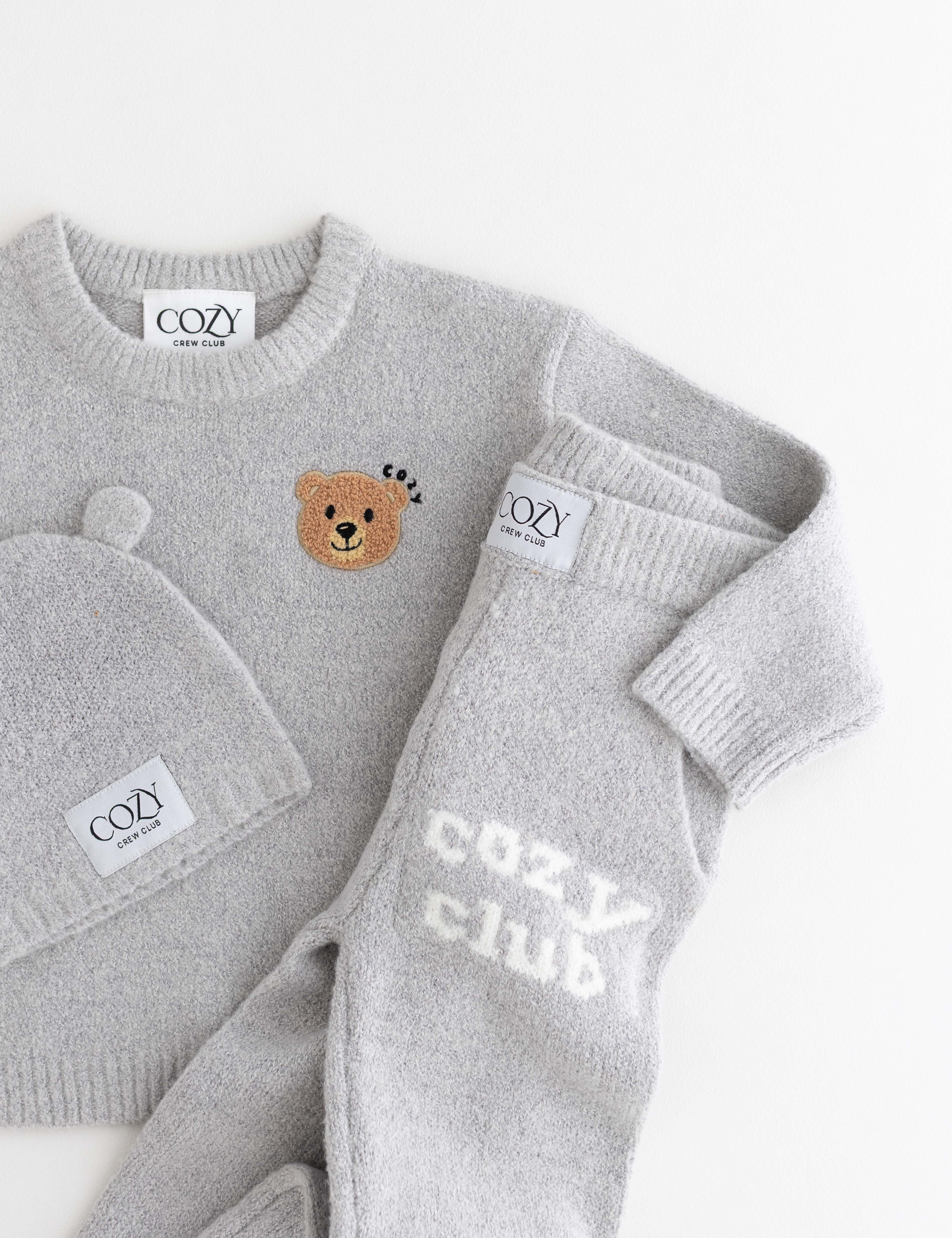The Cozy Cub Knit Set Grey Cozy Crew Club OL Tracksuits mora-uk.myshopify.com the-cozy-cub-knit-set-grey   10off, 20off, allproducts, baby, bear, bear collection, bear print, beautifulbambino, boy, clothing, girl, happy bear, KNIT, new in, nonpersonalised, ownlabel, PADDY33, tracksuit, turkey, ultracozy, unisex, whatnot, zero