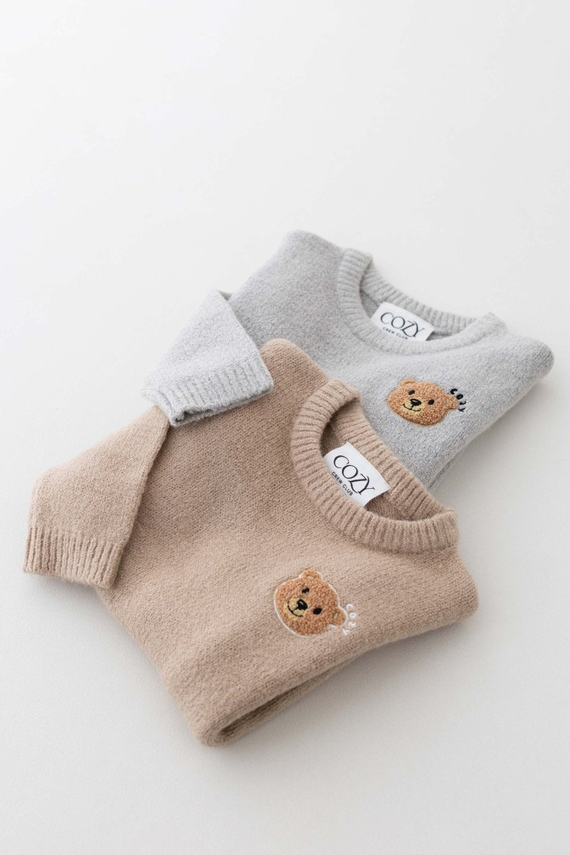 The Cozy Cub Knit Set Grey - Cozy Crew Club