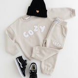 The COZY Little Lounger Tracksuit Stone