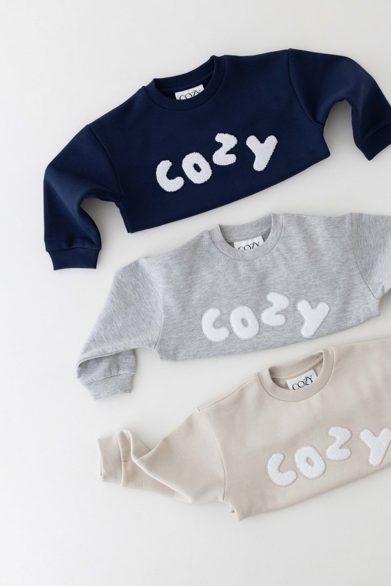 The COZY Little Lounger Tracksuit Stone - Cozy Crew Club