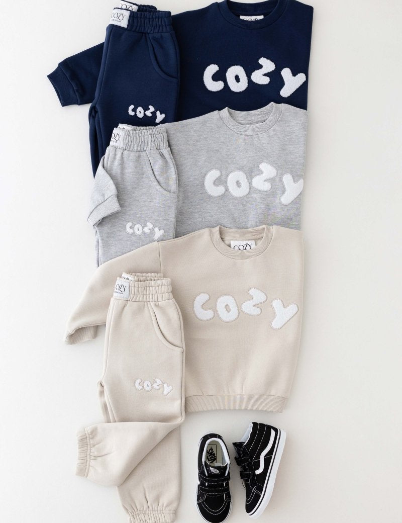 The COZY Little Lounger Tracksuit Marl Grey - Cozy Crew Club