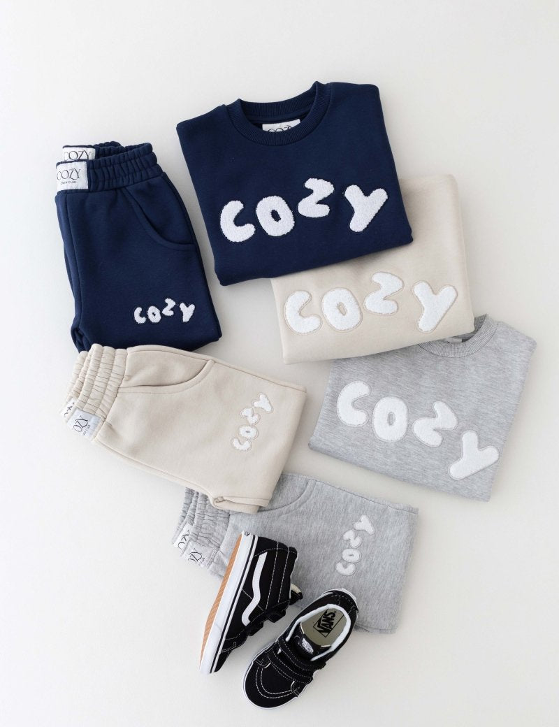 The COZY Little Lounger Tracksuit Navy - Cozy Crew Club