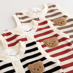 The Bear Beach Stripe Shorts & T-Shirt - Cozy Crew Club