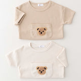 Waffle Bear 2 Piece T-Shirt & Shorts Set - Cozy Crew Club