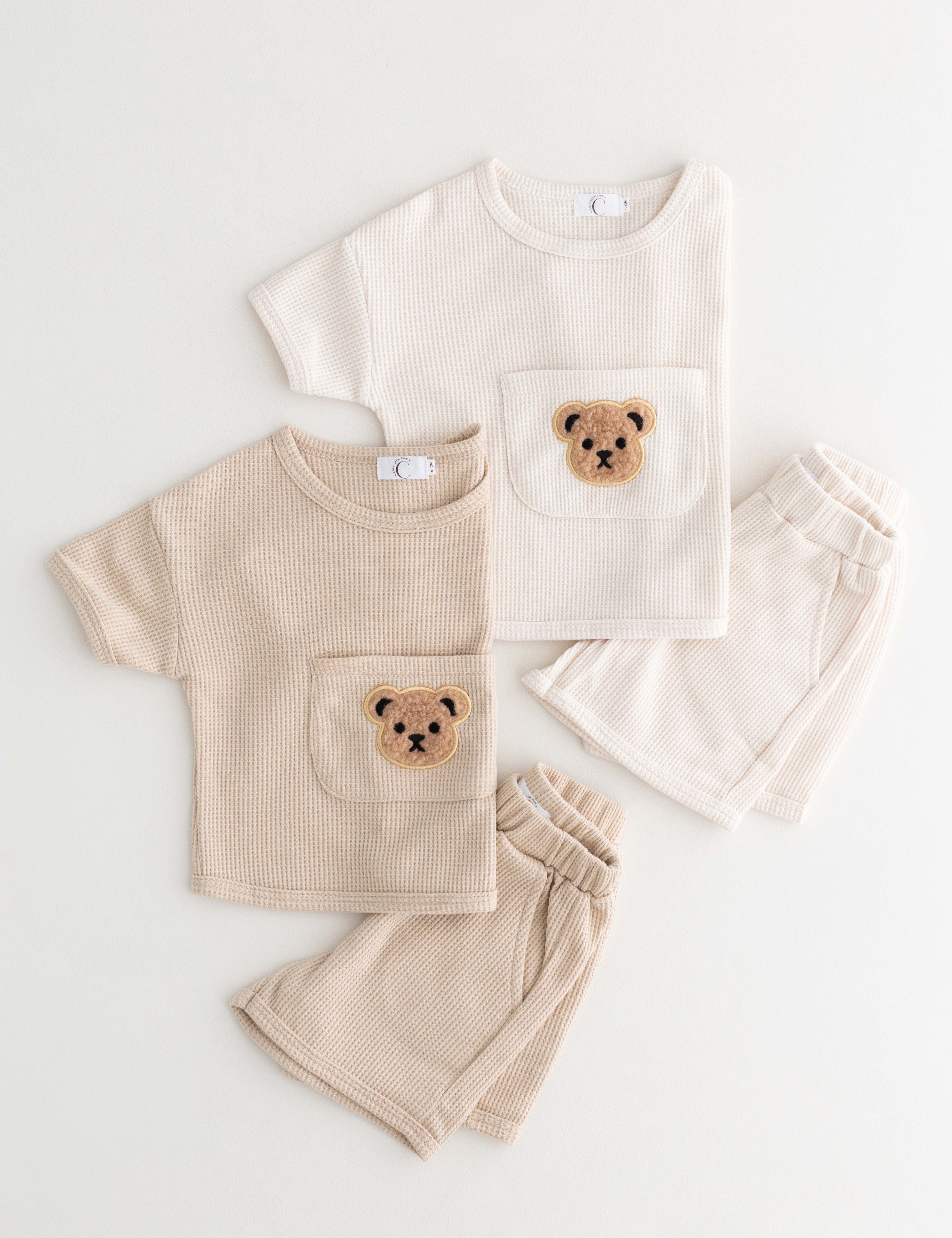 Waffle Bear 2 Piece T-Shirt & Shorts Set Cozy Crew Club Outfit Sets mora-uk.myshopify.com waffle-bear-2-piece-t-shirt-shorts-set   10off, 20off, 5POUND, allproducts, Baby, bear, bear collection, BFCM-50, china, CHRISTMAS20, clothing, daywear, LINECARD, new in, nonpersonalised, outfit, PADDY10, set, shorts, SSSALE2515, SSSALE2520, sssalepart25, summersale24, tshirt, waffle, whatnot, WINTER20, zero