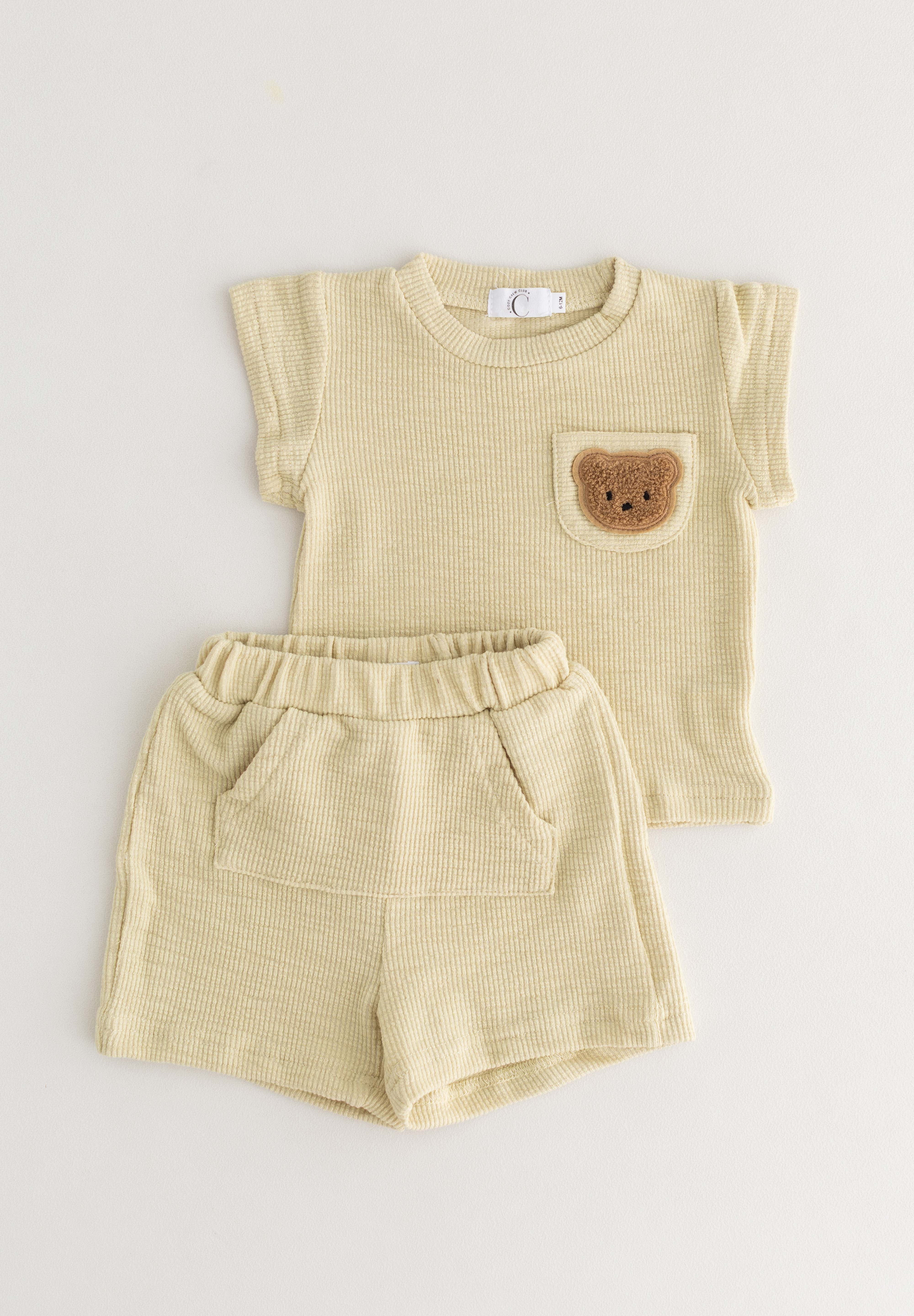 The Coloured Bear 2 Piece T-Shirt & Shorts Set Cozy Crew Club Outfit Sets mora-uk.myshopify.com the-coloured-bear-2-piece-t-shirt-shorts-set GREEN / 6-12 M CB2TS-6-12 Months-Green 10off, 20off, 5POUND, allproducts, Baby, beach, bear, bear collection, BFCM-50, BFCM20, china, CHRISTMAS20, clothing, daywear, embroidery, LINECARD, new in, nonpersonalised, outfit, PADDY10, set, shorts, SSSALE2530, summer, summersale24, tshirt, waffle, whatnot, WINTER20, zero