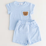 The Coloured Bear 2 Piece T-Shirt & Shorts Set Cozy Crew Club Outfit Sets mora-uk.myshopify.com the-coloured-bear-2-piece-t-shirt-shorts-set Blue / 6-12 M CB2TS-6-12 Months-Blue 10off, 20off, 5POUND, allproducts, Baby, beach, bear, bear collection, BFCM-50, BFCM20, china, CHRISTMAS20, clothing, daywear, embroidery, LINECARD, new in, nonpersonalised, outfit, PADDY10, set, shorts, SSSALE2530, summer, summersale24, tshirt, waffle, whatnot, WINTER20, zero
