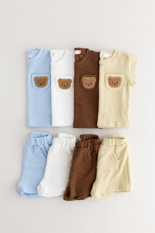 The Coloured Bear 2 Piece T-Shirt & Shorts Set - Cozy Crew Club