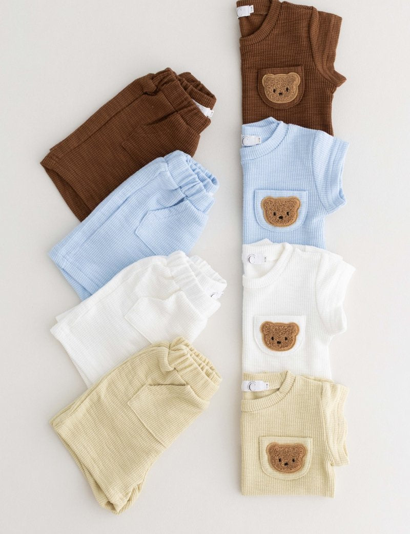 The Coloured Bear 2 Piece T-Shirt & Shorts Set - Cozy Crew Club