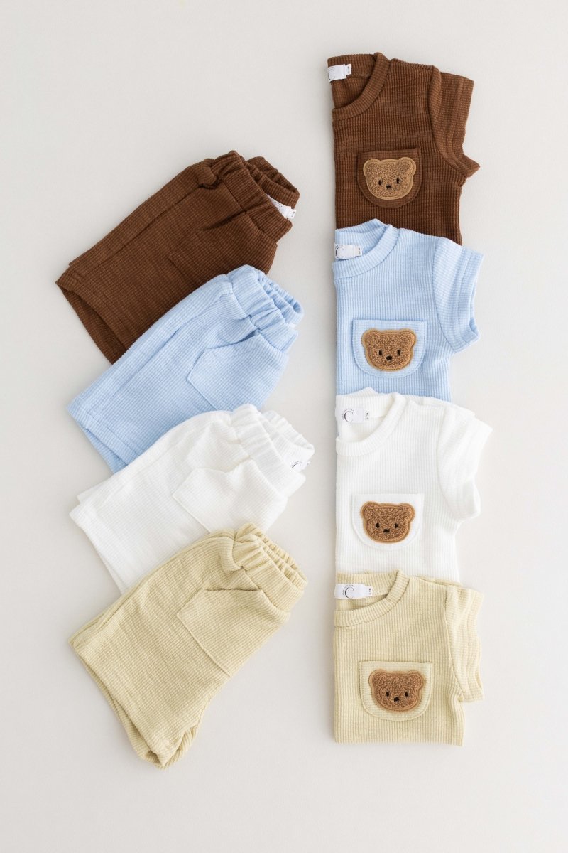 The Coloured Bear 2 Piece T-Shirt & Shorts Set - Cozy Crew Club