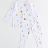 The COZY Hop Ribbed Cotton Two-Piece Set Long Sleeve Pyjamas