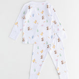 The COZY Hop Ribbed Cotton Two-Piece Set Long Sleeve Pyjamas